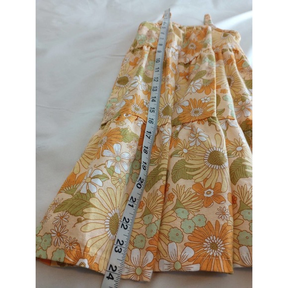 Little Co. Lauren Conrad Toddler Girl Organic Cotton Linen Dress 4 Floral Sun - Picture 4 of 6